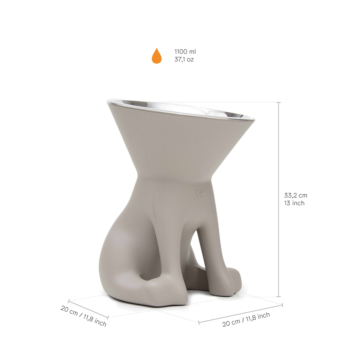 United Pets - Elizabeth: raised dog bowl