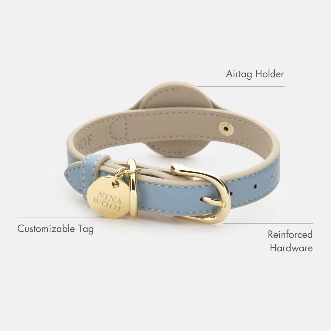 Nina Woof - Collar - Air Tag Enabled - Vegan Leather - Cupertino Image