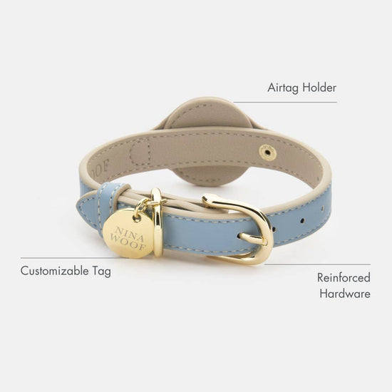 Nina Woof - Collar - Air Tag Enabled - Vegan Leather - Cupertino Image