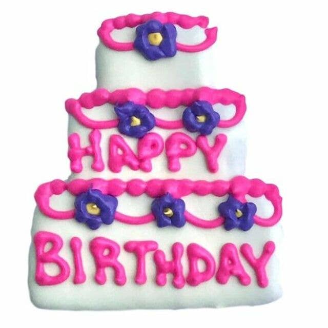 Taj Ma-Hound Bakery for Dogs - Birthday Cake Cookie Pink - Dog Treat Image