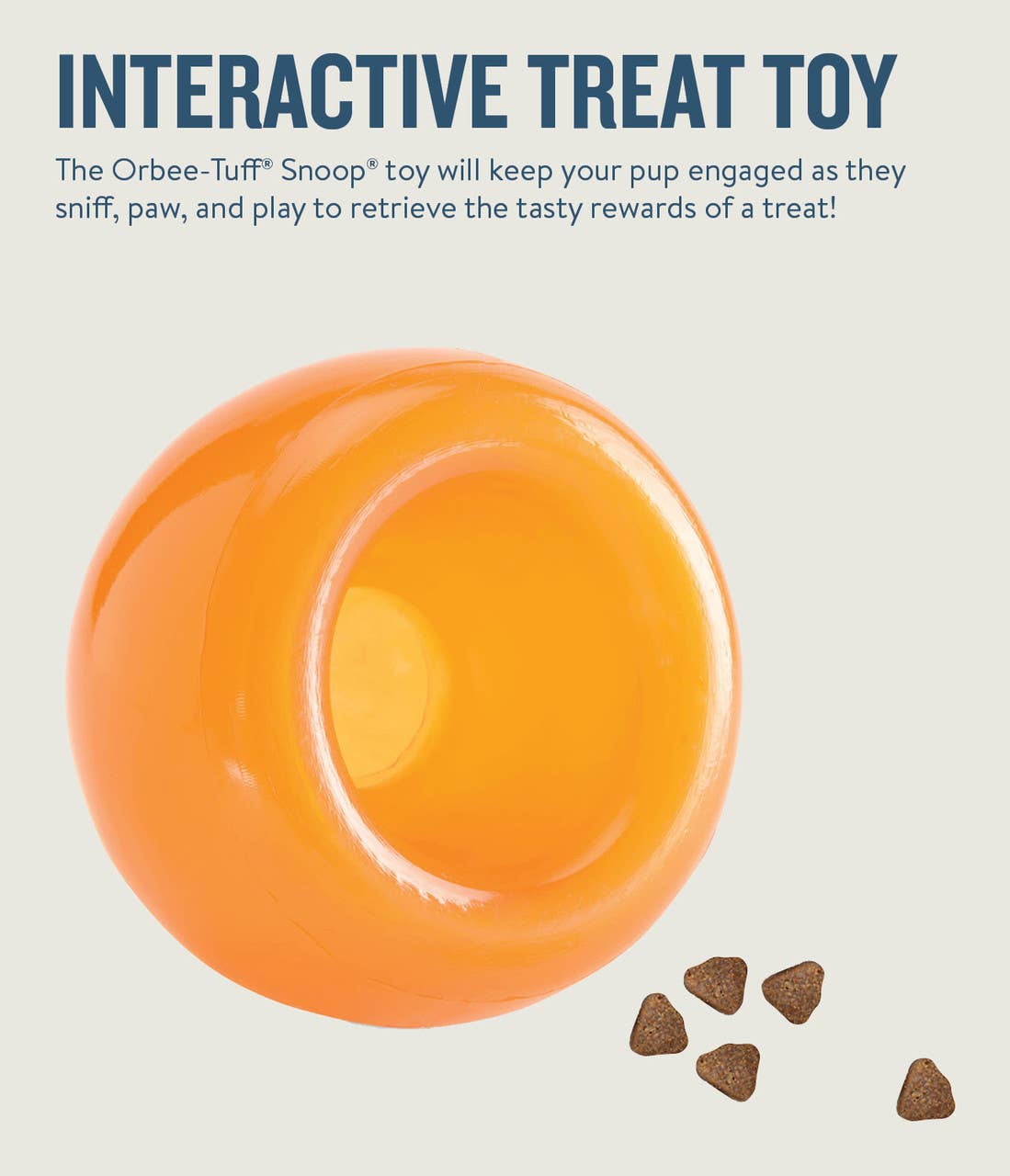 Pet Palette Distribution - Planet Dog Orbee-Tuff Snoop Treat-Dispensing Dog Toy Orange Image