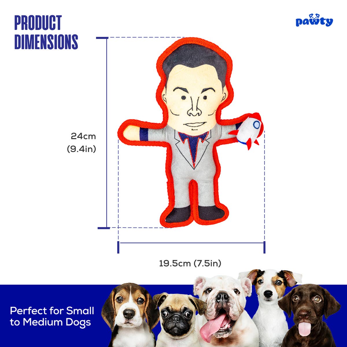 PAWTY Dog Toys - Paws-la Doge Image