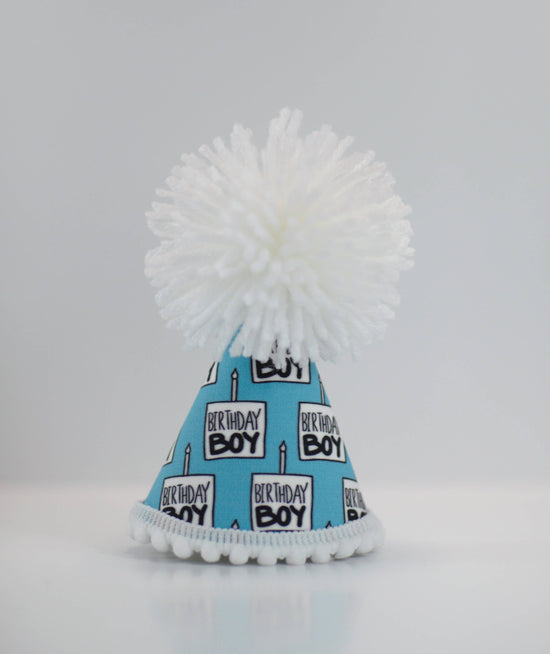 Pup Party Hats - Birthday Boy Black Ink Party Hat