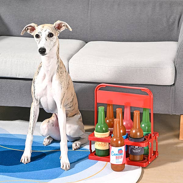 Hugsmart Products Inc - HugSmart Pet - Boozy Tailz | Pup Light - TPR Rubber Dog Toy Image