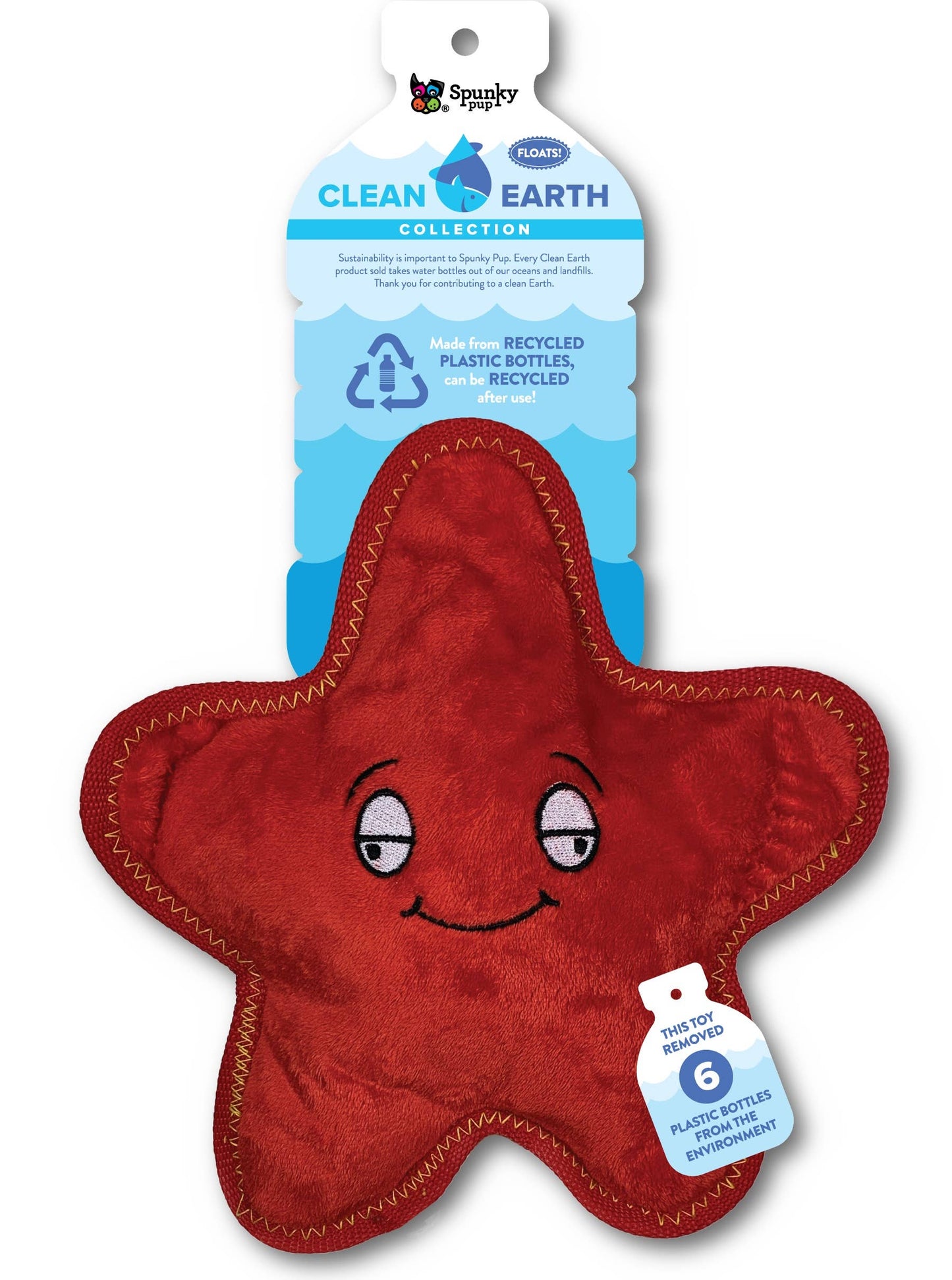 Spunky Pup - Clean Earth Recycled Plush Toys - 100% Sustainable: Small / Hammerhead Shark  Image