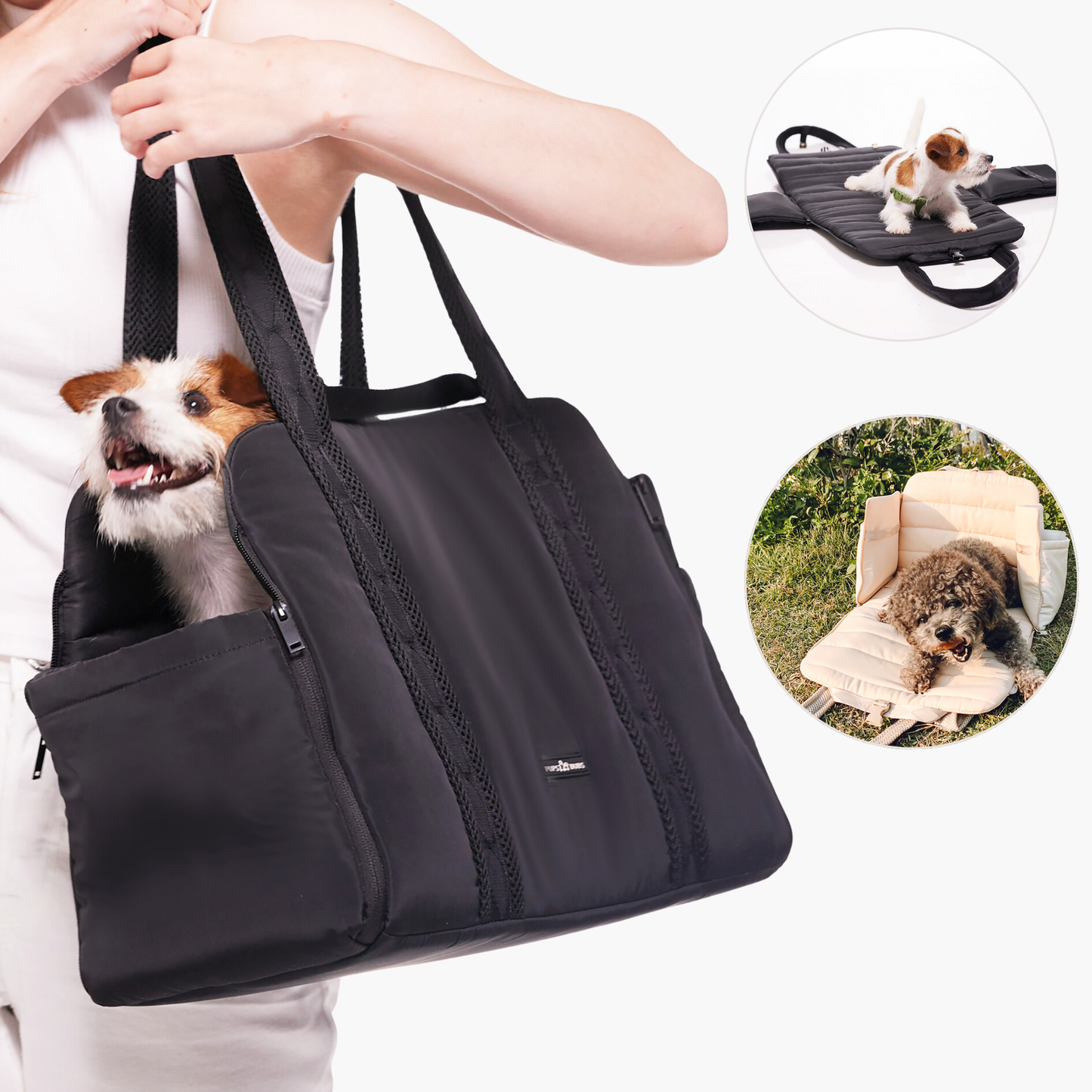 Pups & Bubs - Everywhere Convertible Tote Bag | Dog Carrier | 2 Colors Image