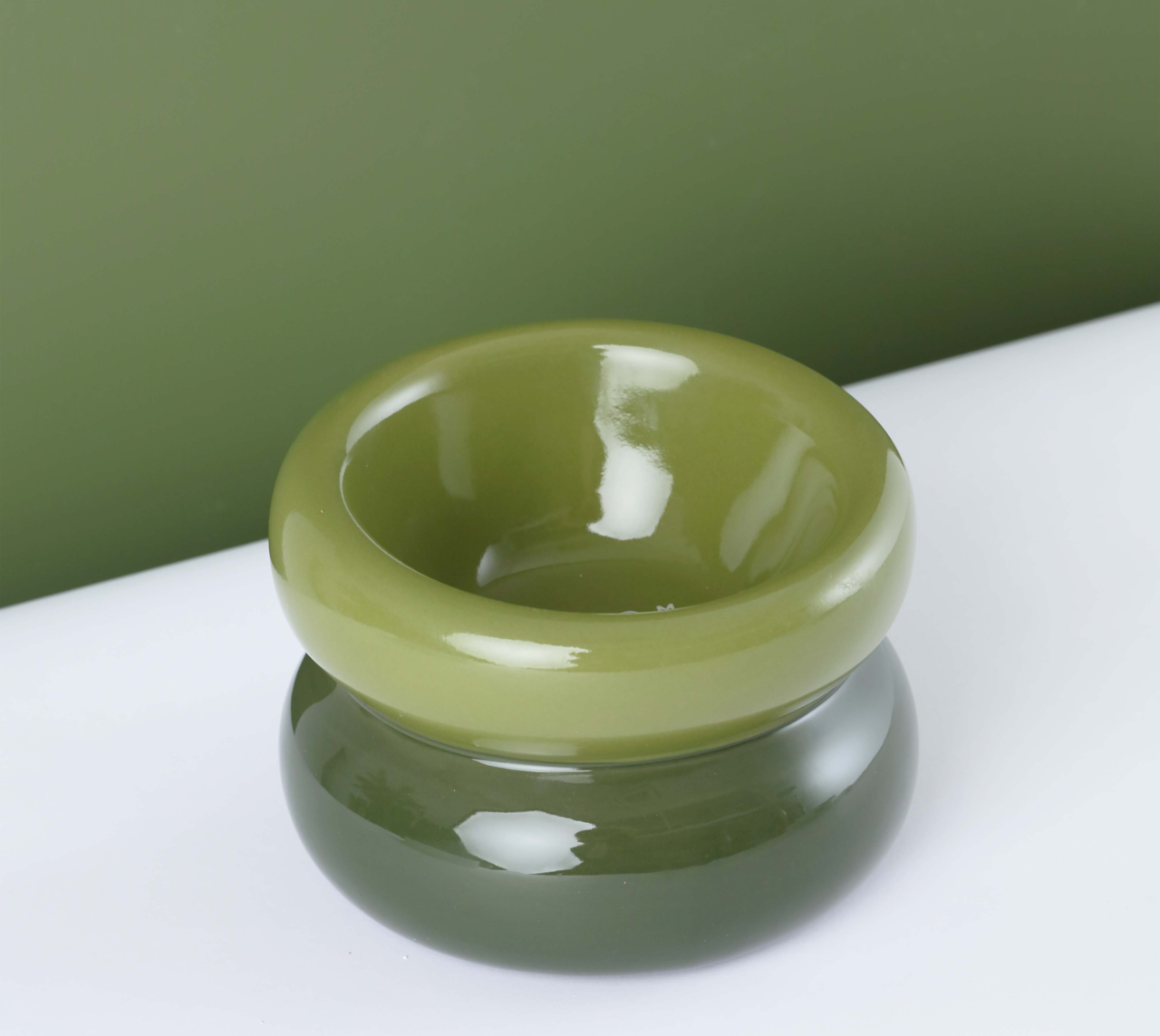 PEHOM - Soufflé Pet Bowl - Avocado Green Image