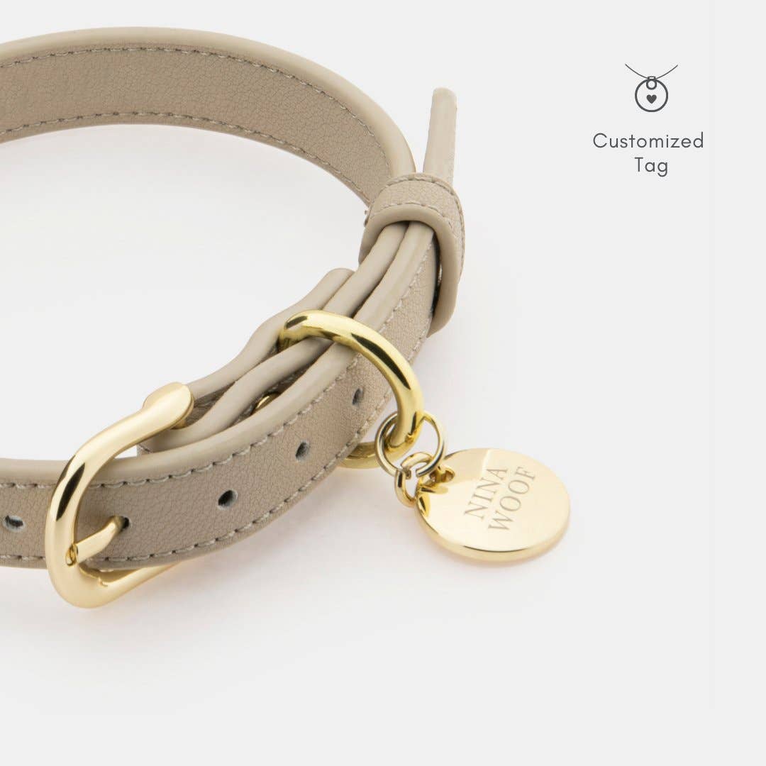 Nina Woof - Collar - Air Tag Enabled - Vegan Leather - Cupertino Image