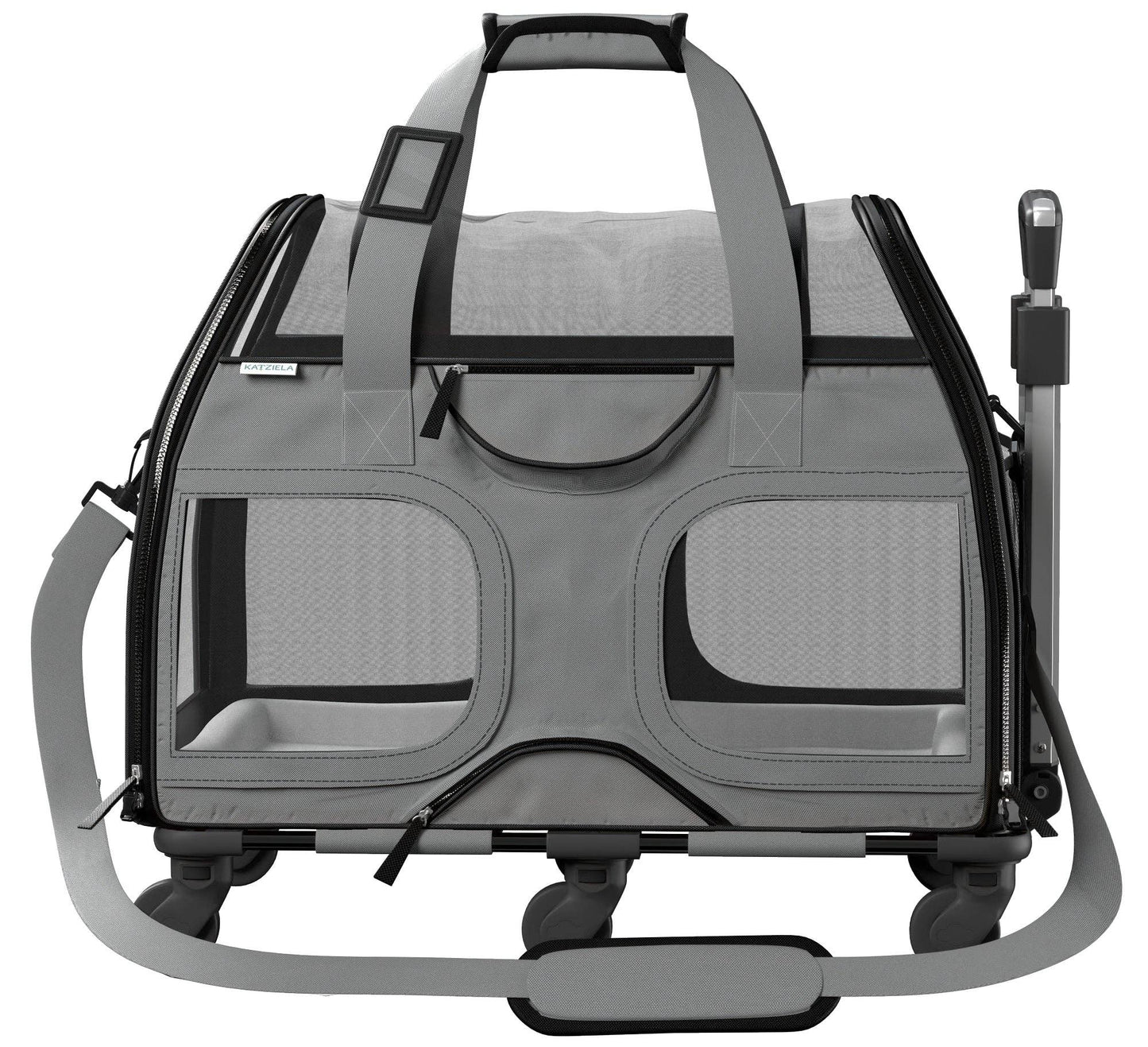 Luxury Rider Pet Carrier with Removable Wheels - 4 Colors: Black and Blue  Image