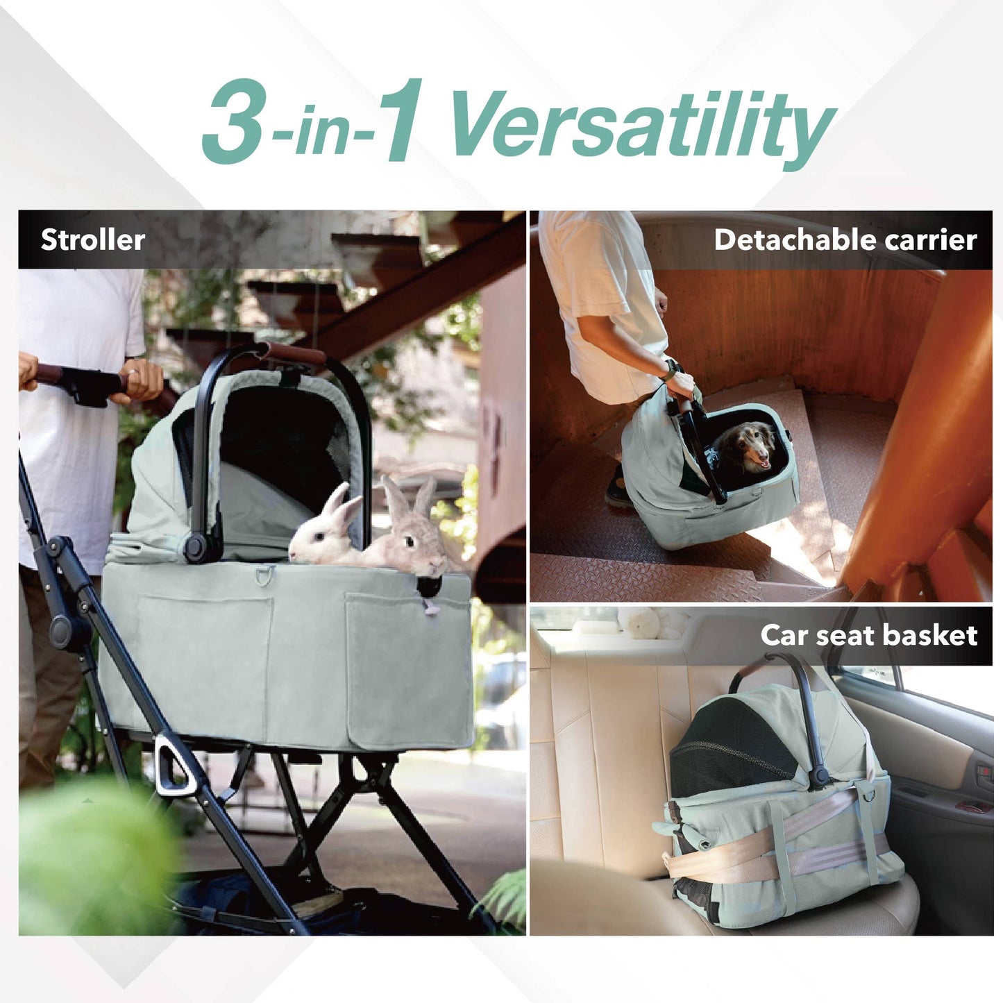 ibiyaya - Ibiyaya Tinker Small Detachable Pet Stroller Image