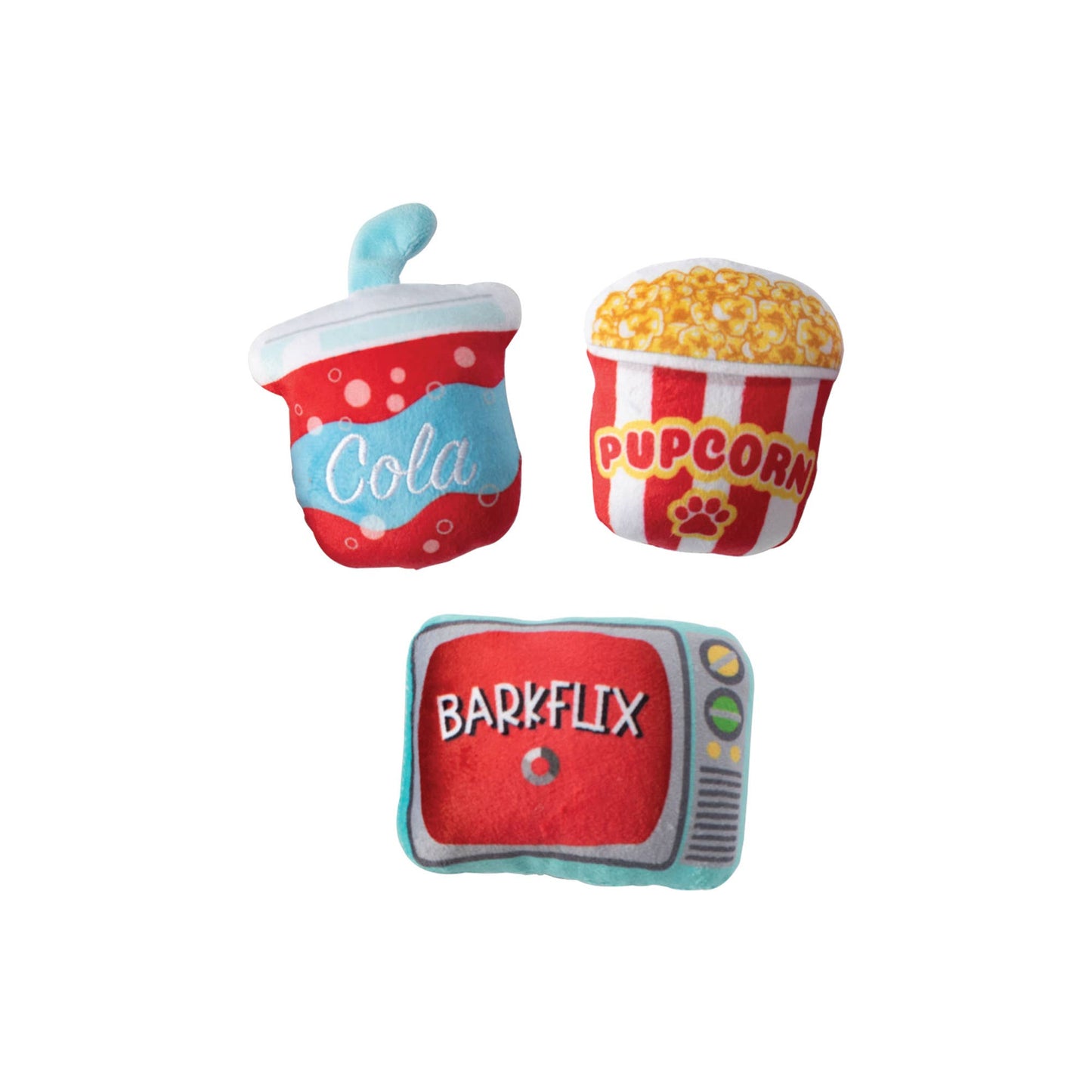 Pet Palette Distribution - PetShop by Fringe Studio Barkflix Dog Toy Set Small 3pc Image