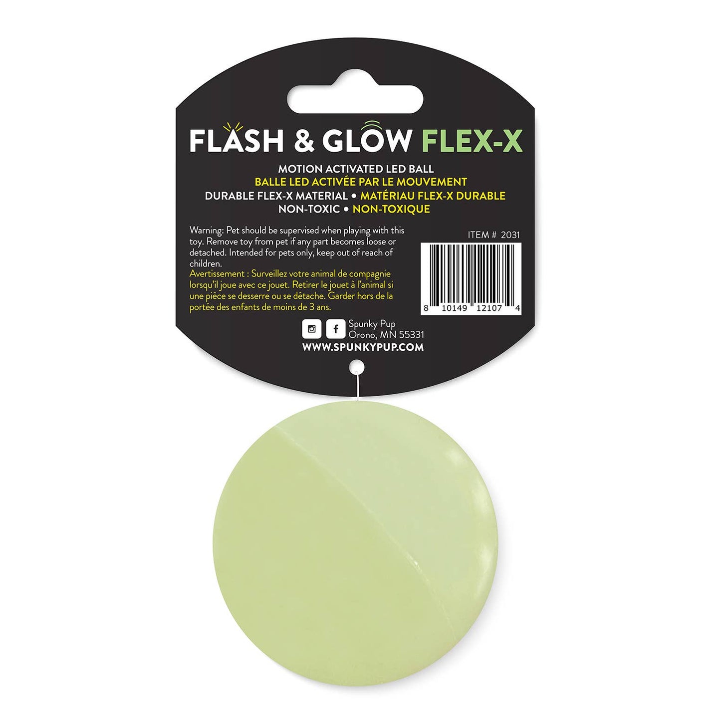 Spunky Pup - Flash & Glow, Flex-X, LED Flashing Ball Image