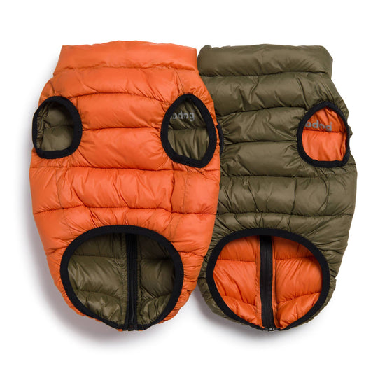 Load image into Gallery viewer, fabdog - Pack N&amp;#39; Go Reversible Puffer Olive/Orange: 12&amp;quot;  Image

