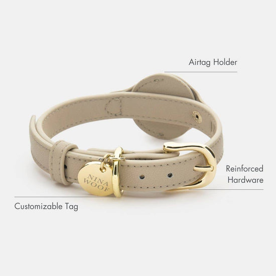 Nina Woof - Collar - Air Tag Enabled - Vegan Leather - Cupertino Image