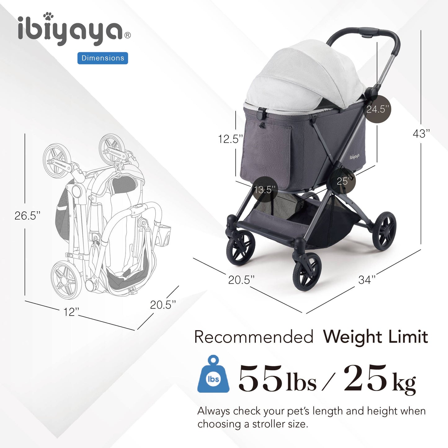 ibiyaya - Ibiyaya Maxi Deep Carriage Pet Stroller Image