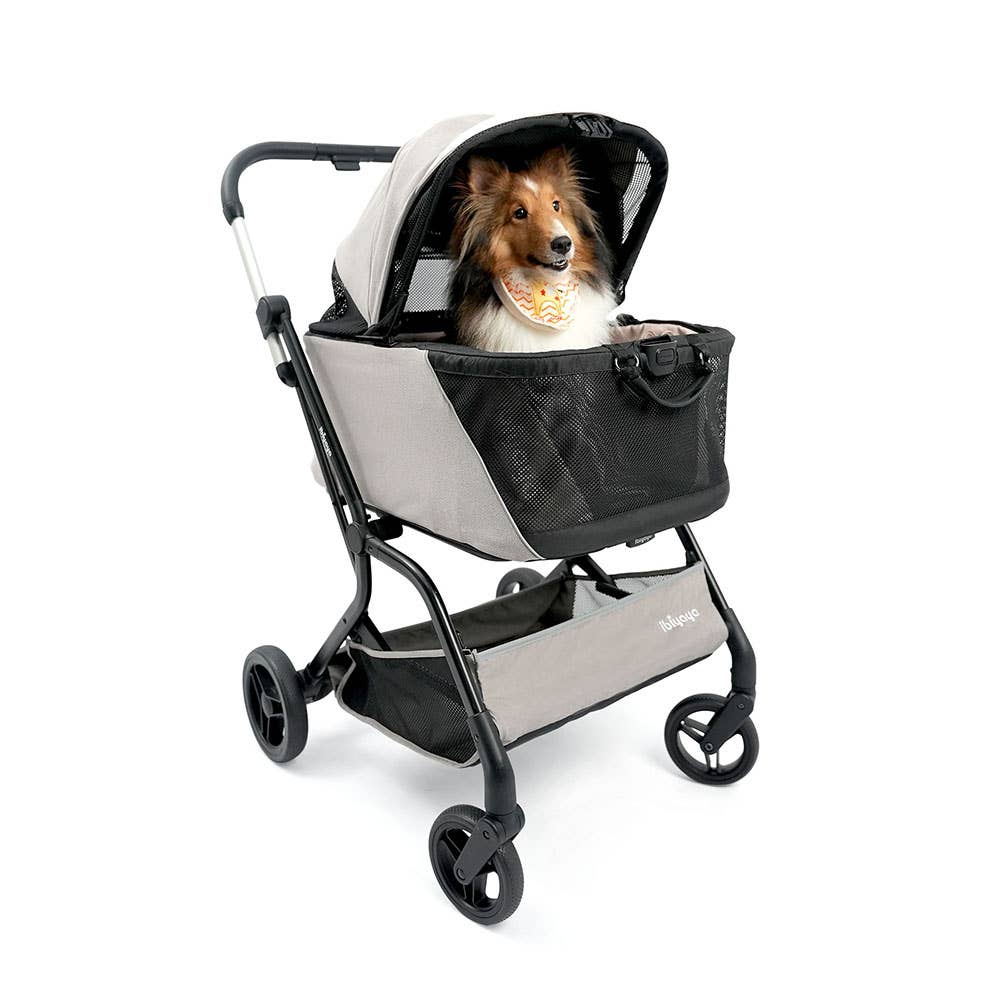 dog stroller detachable carrier InstaCollapse Detachable Dog Stroller and Pet Car Seat Carrier Combo – Taupe
