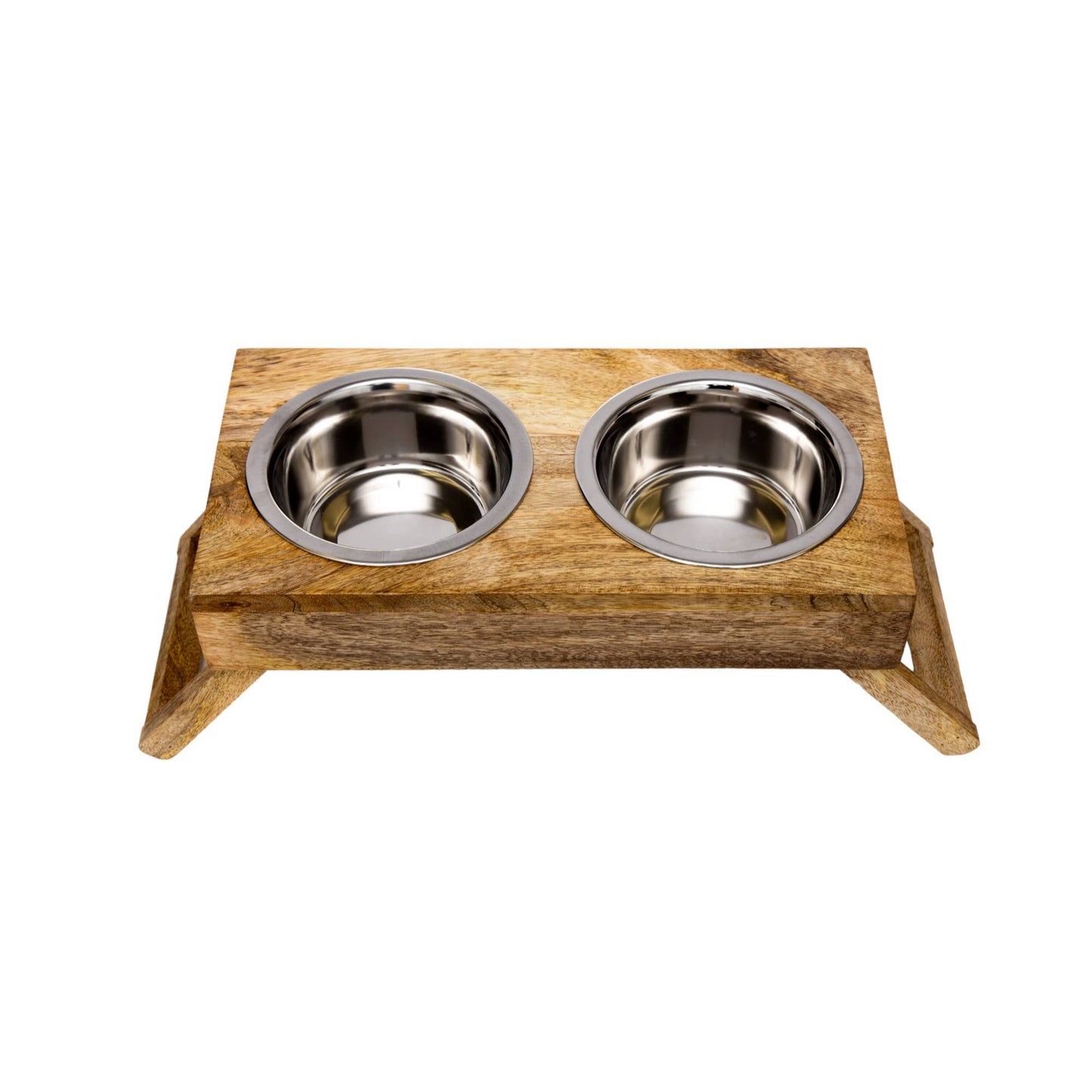 Jojo Modern Pets - Eco-Friendly Elevated Dog Wood Feeder in Natural Wood Finish Image