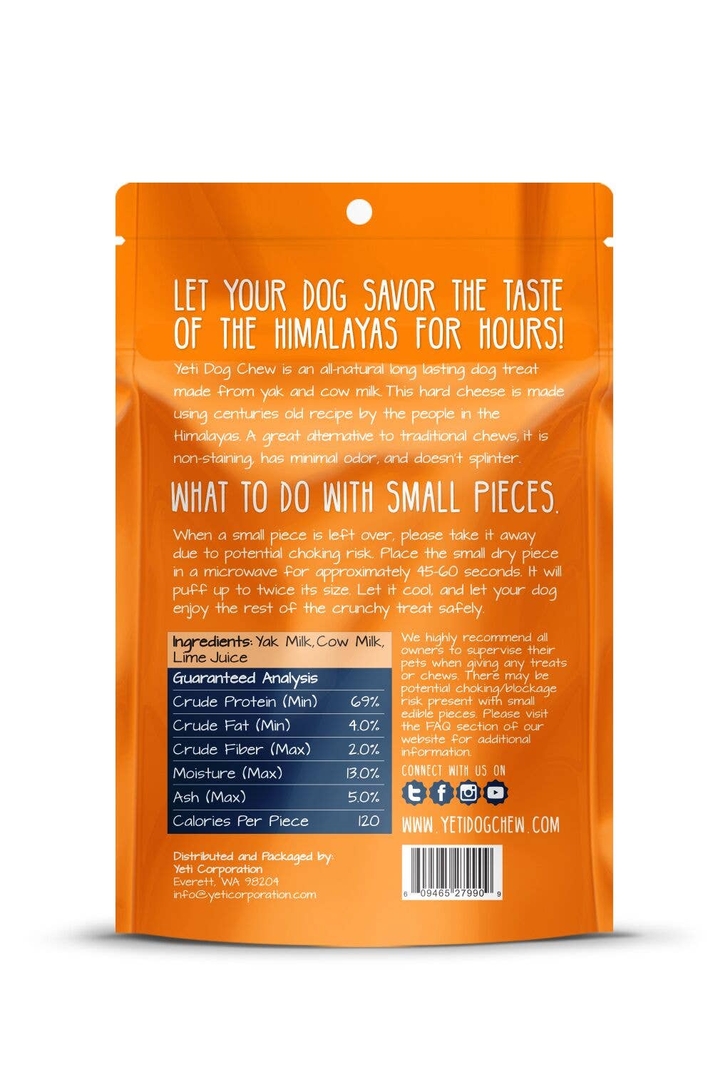 Yeti Dog Chew - 3.5oz Yeti Dog Chews - Small Image