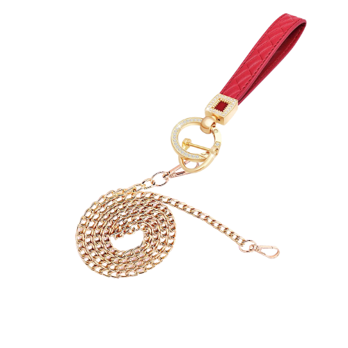 Bark Fifth Avenue - Quilted Rhinestone Runway Dog Leash RED Image