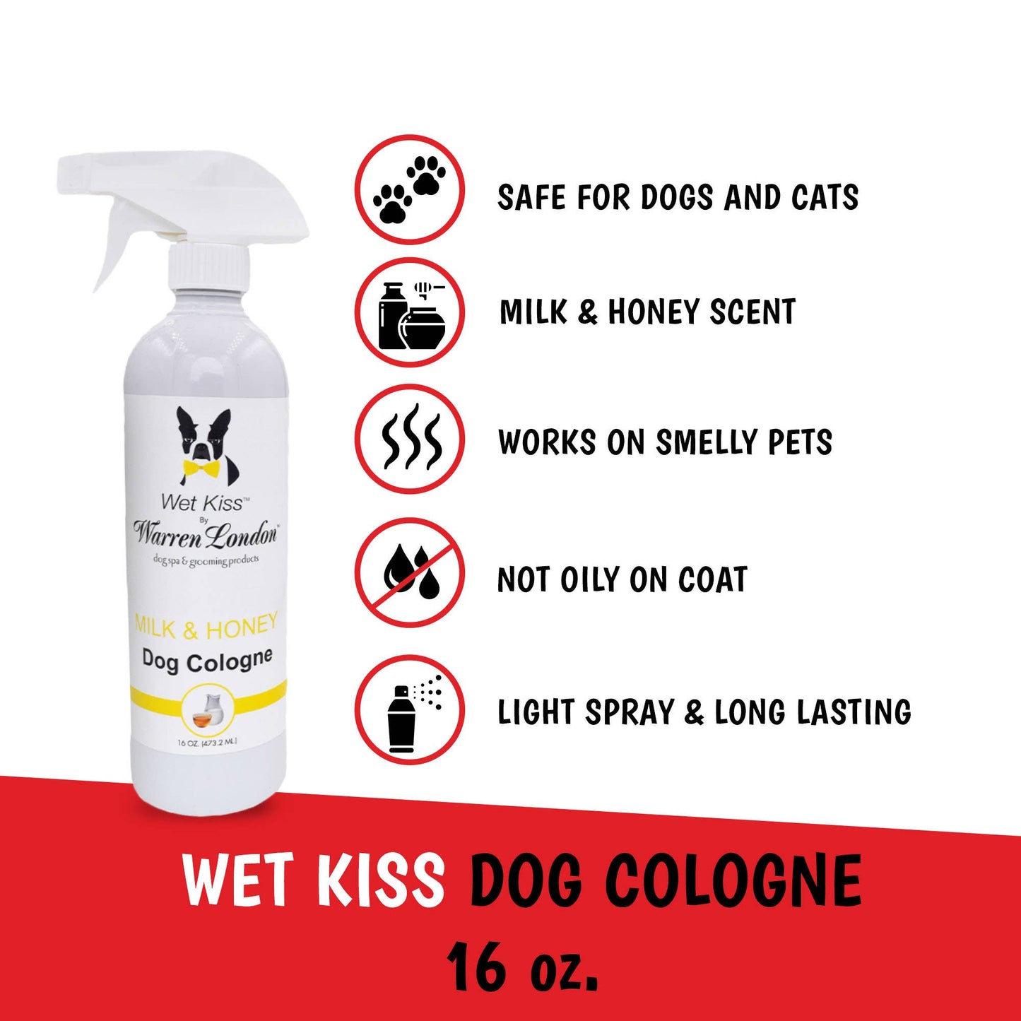 Warren London Dog Products - Wet Kiss Dog Cologne - 16 oz Image
