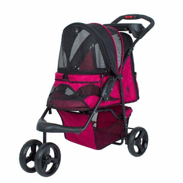 petique dog stroller Petique Durable Pet Stroller, Razzberry