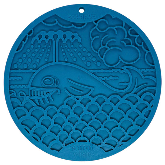 SodaPup Dog Toys - Whale Design eMat Enrichment Lick Mat With Suction Cups Image