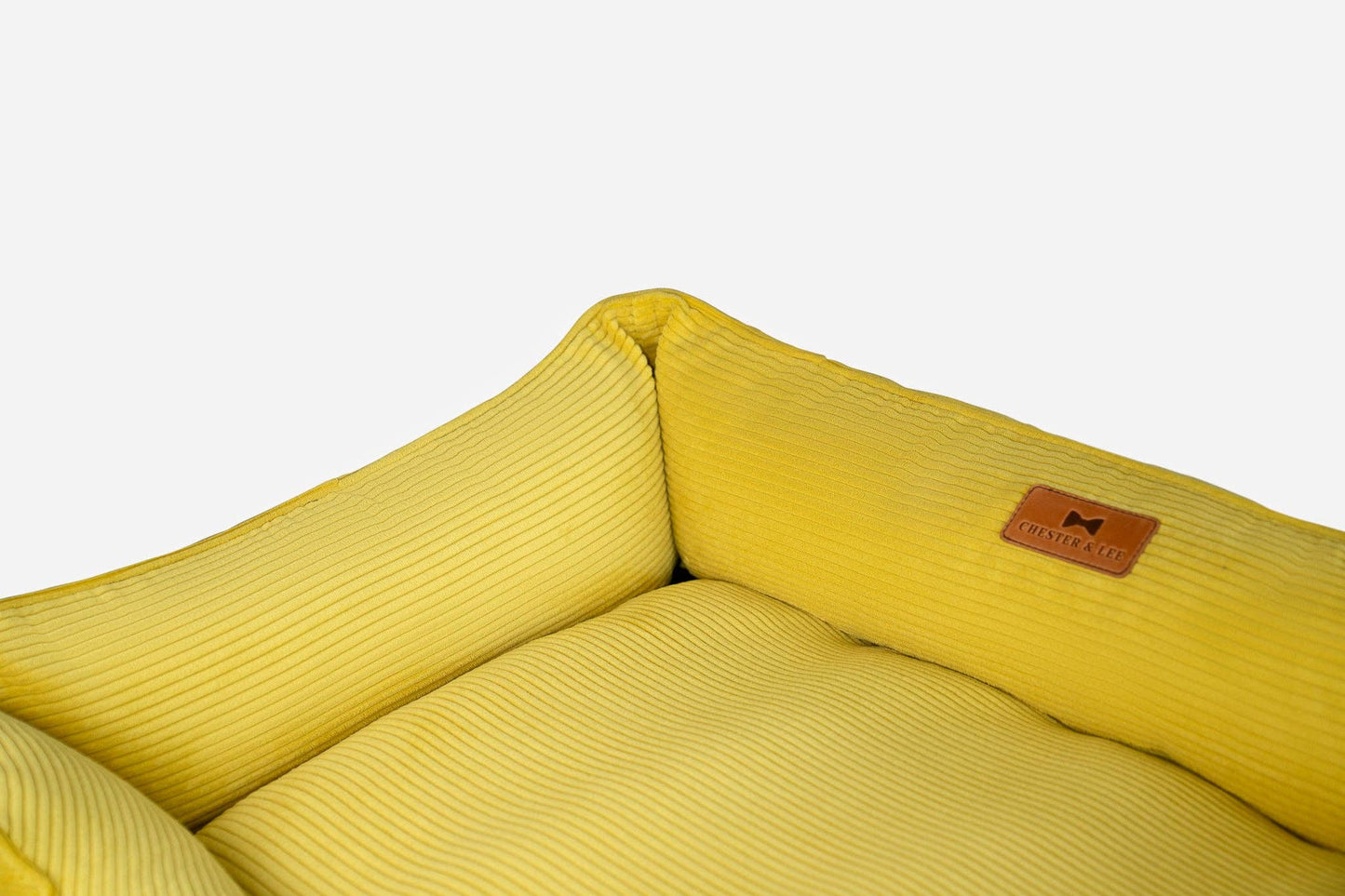 Chester & Lee - Fancy Corduroy Sleeper Dog Bed Sunny Yellow Image