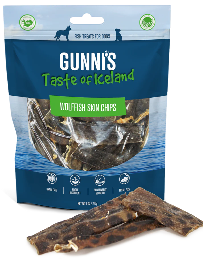 Gunni's Taste of iceland Wolffish Skin Chips  Image