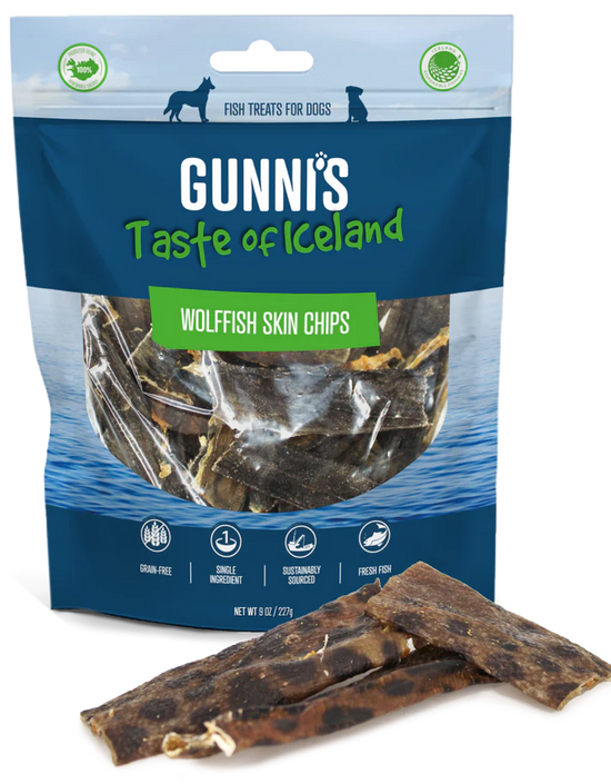 Gunni's Taste of iceland Wolffish Skin Chips  Image