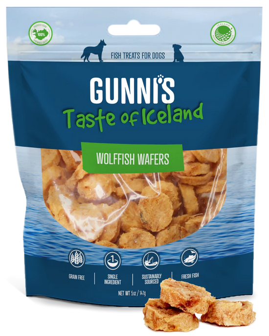 Gunni's A Taste Of Iceland Wolffish Wafers 5 Oz.  Image