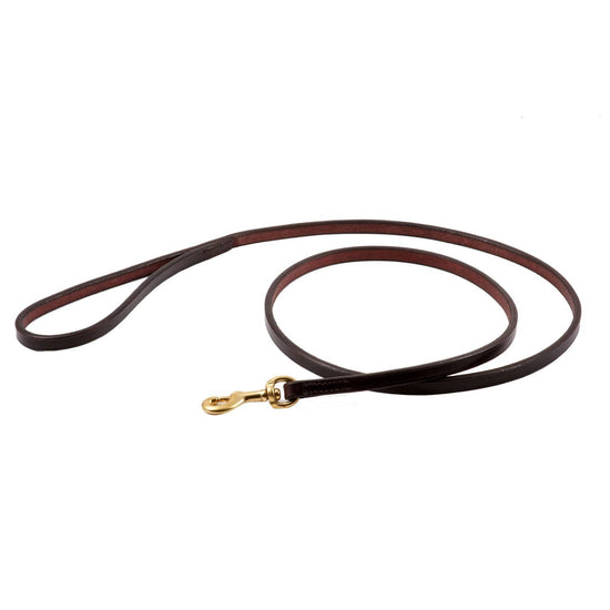 Alvalley - Flat Leather Snap Leads Brown Leather Image