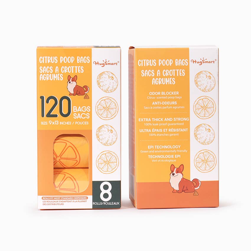 Hugsmart Products Inc - HugSmart Pet - Poop Bag | Citrus Poop Bags 8pack Image