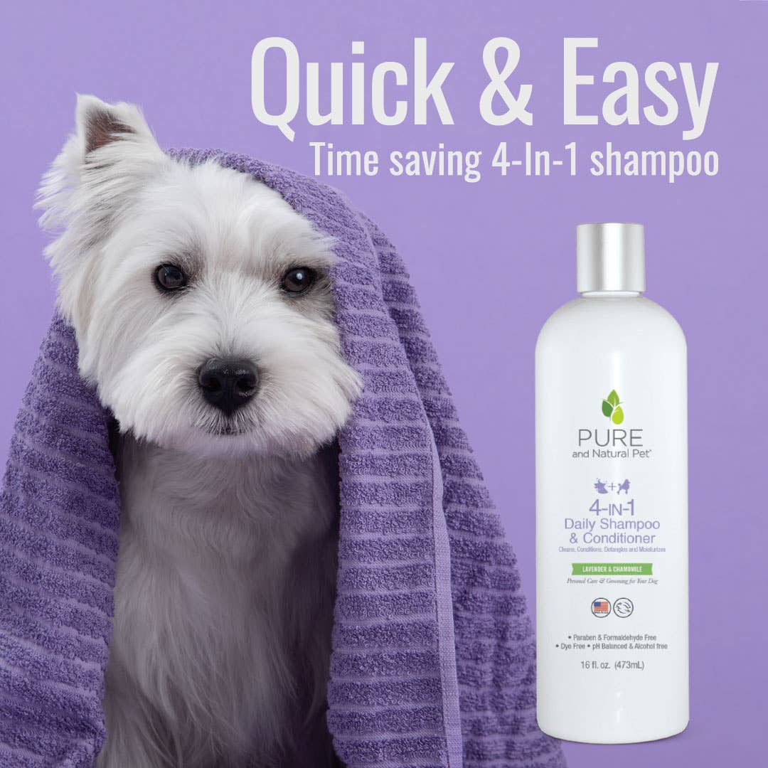 Pure and Natural Pet - 4-in-1 Daily Shampoo for Dogs  Image