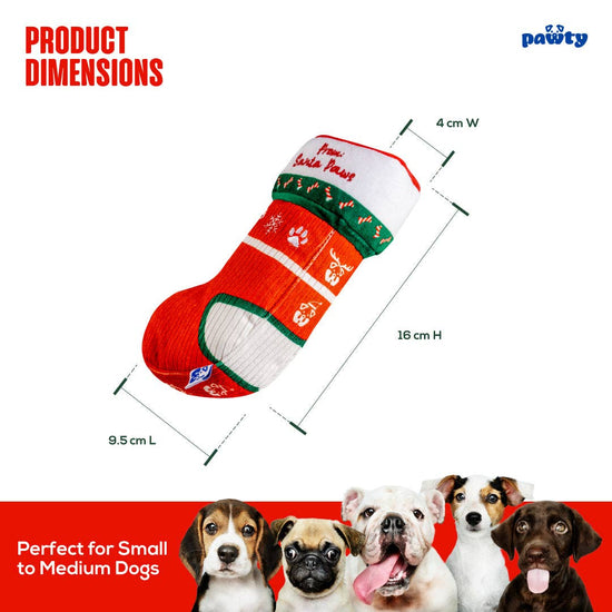 PAWTY Dog Toys - Christmas Sock Image