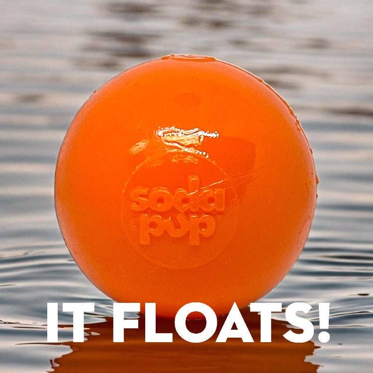 SodaPup Dog Toys - Squeak Ball Ultra Durable PUP-X Squeaking, Chewing, Floating & Retrieving Ball Image