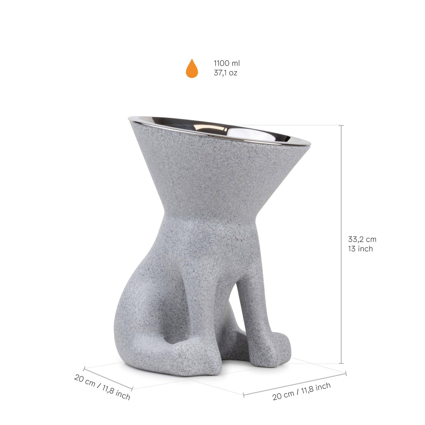 United Pets - Elizabeth: raised dog bowl
