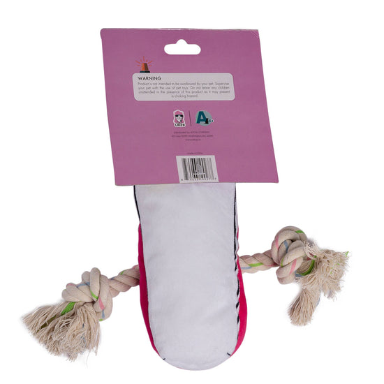 Squeaking Comfort Plush Sneaker Dog Toy - Pink  Image