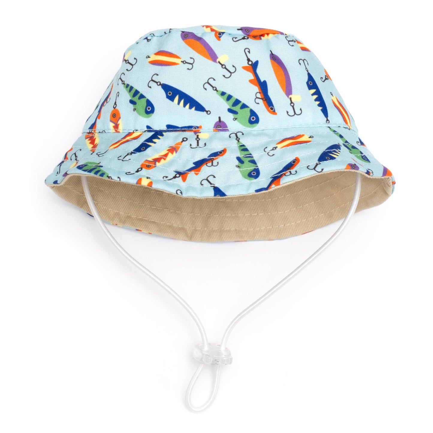 The Worthy Dog - Gone Fishin' Bucket Hat Blue Image