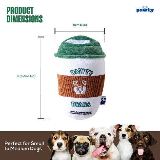 PAWTY Dog Toys - Coffee Cup Image