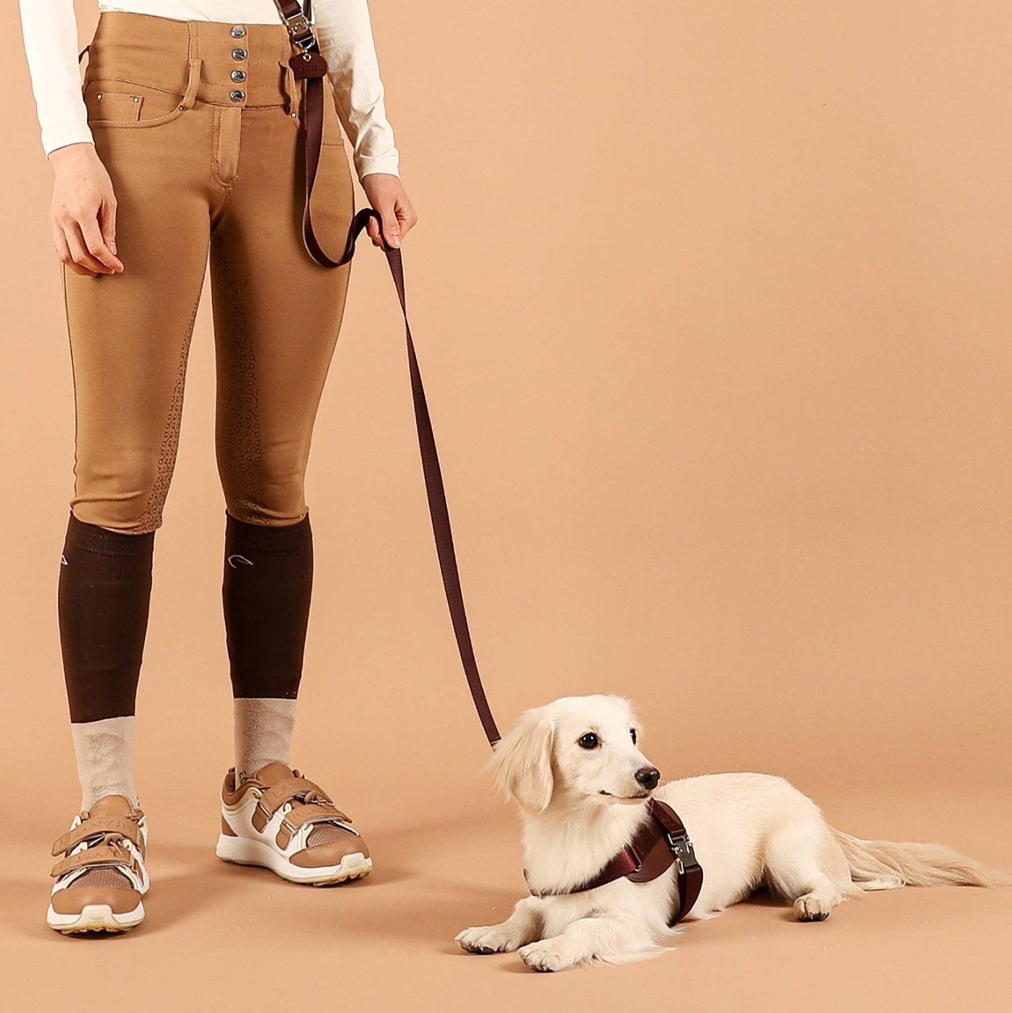 Hozi - Saddle Hands-free Leash : Pink Image