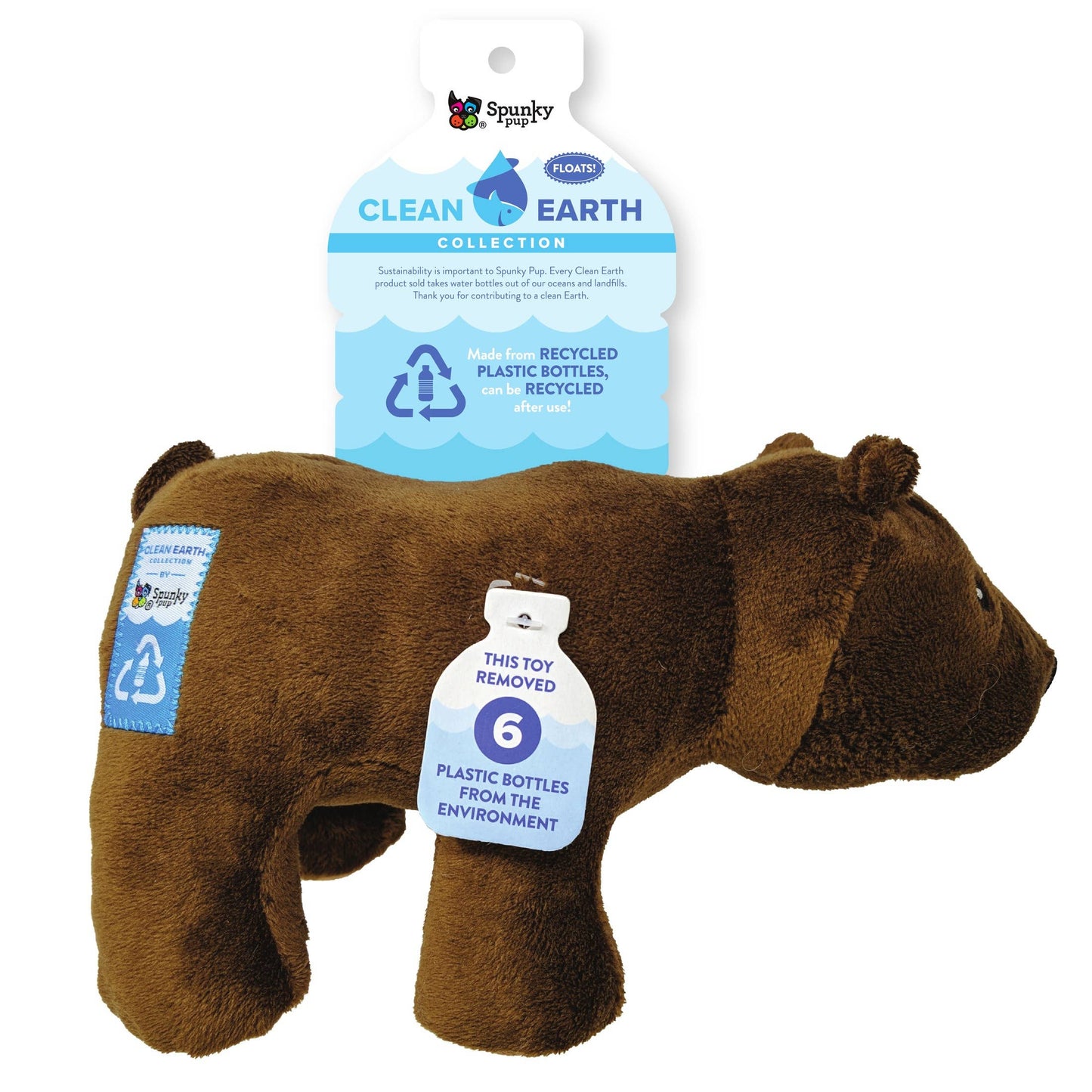 Load image into Gallery viewer, Spunky Pup - Clean Earth Recycled Plush Toys - 100% Sustainable: Small / Manatee  Image
