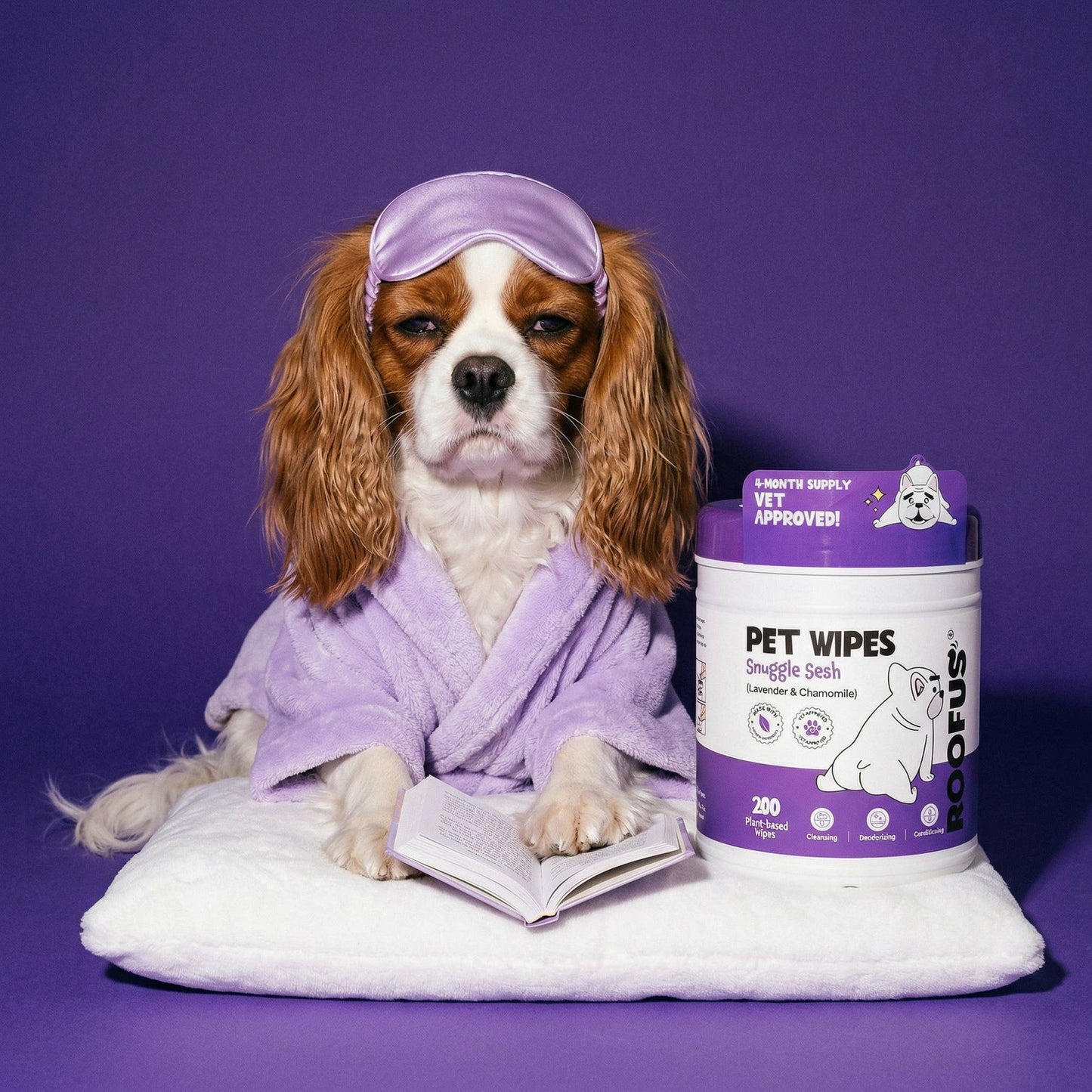 Roofus - Calming Pet Wipes | Snuggle Sesh | 200 XL Wipes Image