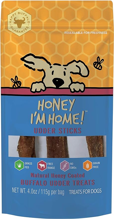 Honey I'm Home, Udder Sticks Buffalo Dog Treats, 4 Ounces  Image