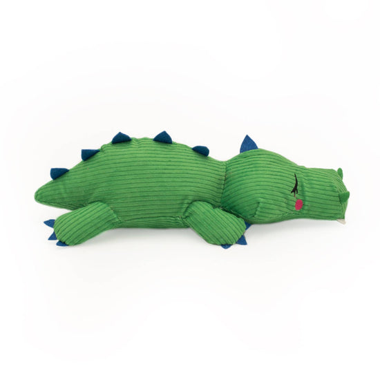 ZippyPaws - Snooziez with Shhhqueaker - Alligator - Dog Toy  Image