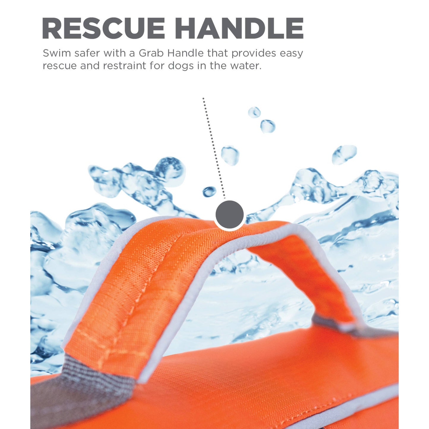 Outward Hound Granby Splash Dog Life Jacket Orange XS Image