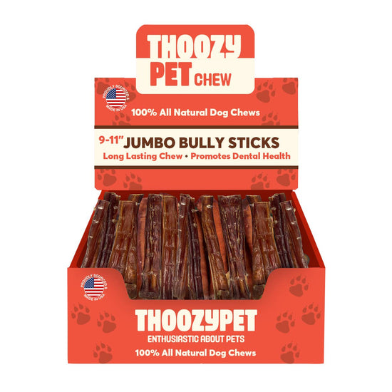 Pet Palette Distribution - ThoozyPet USA-Sourced Jumbo Beef Bully Stick Dog Chews 9-11" Image