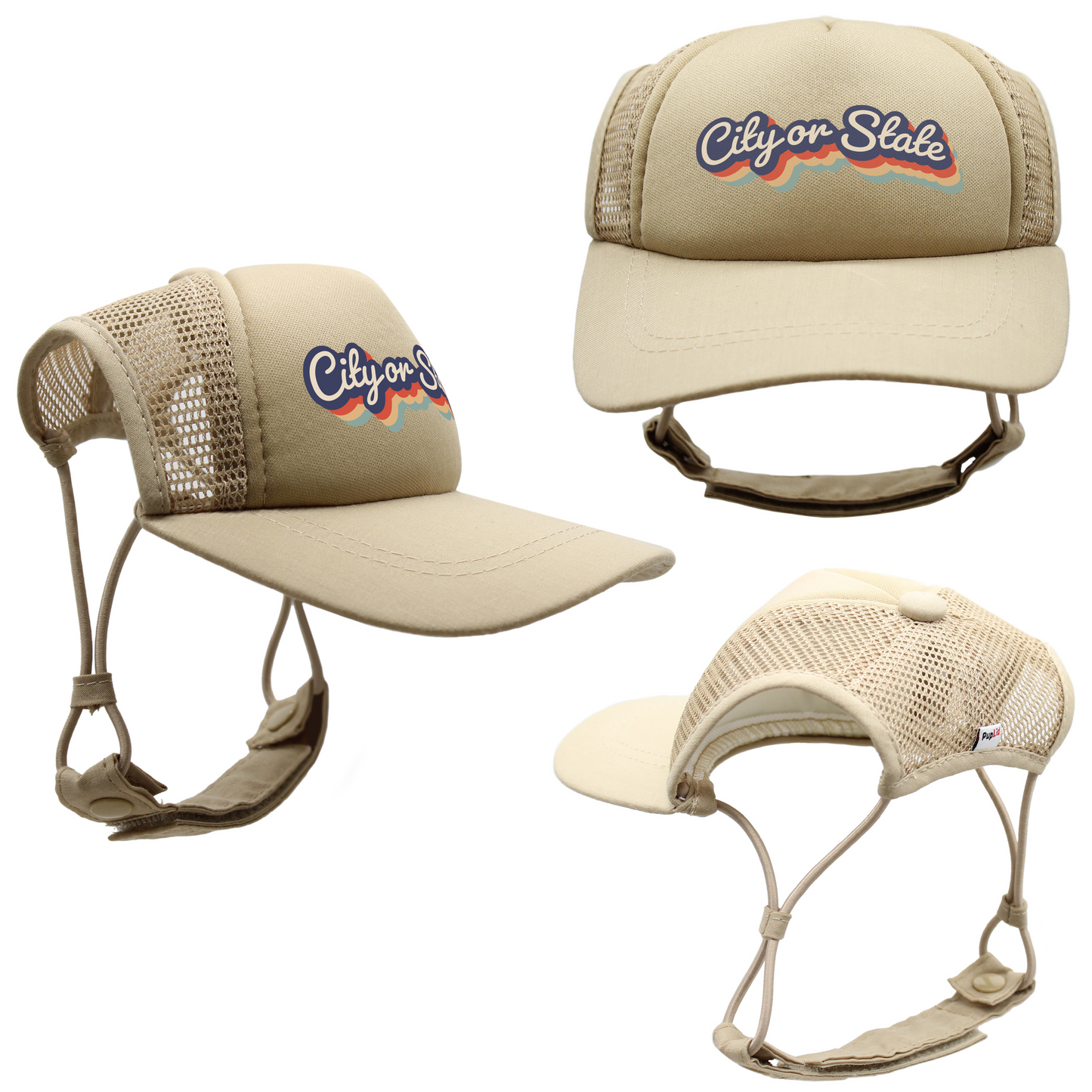 PupLid - Custom Retro Text | Trucker Hat for Dogs Image