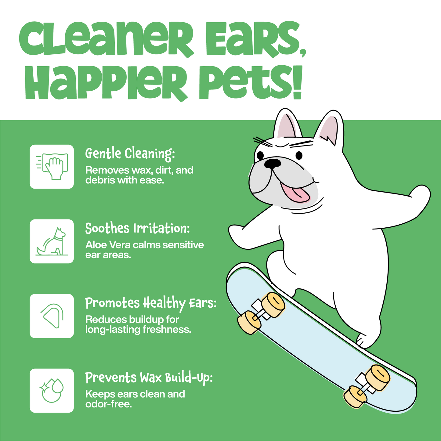 Roofus - Roofus Dog Ear Wipes | Fragrance Free | 100ct Image