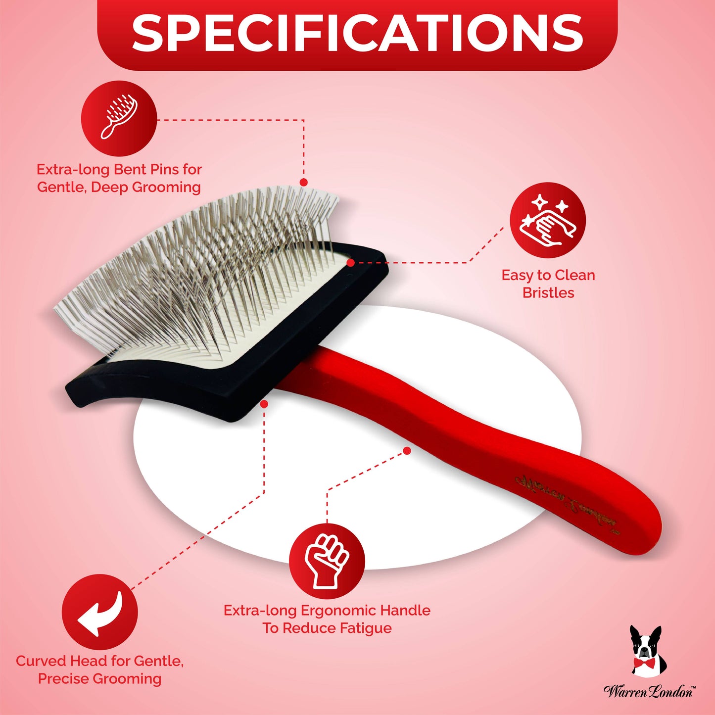 Warren London Dog Products - FurBreeze Pro Max Slicker Brush Image