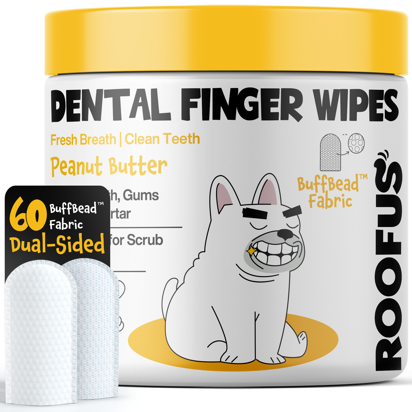 Roofus - Roofus Dental Wipes | Peanut Butter | 60ct Image